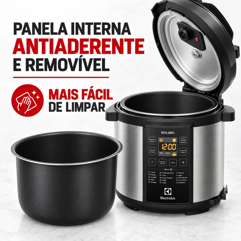 Panela interna antiaderente e removível da Electrolux PCC20